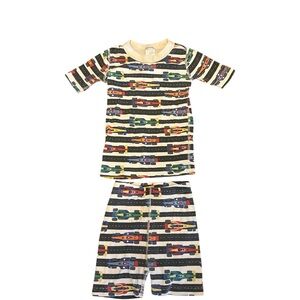 Hanna Andersson Multicolor Race Day Car Print Pajama Set